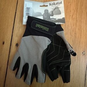 Black and Gray Kōkatat Lightweight Kayaking Gloves